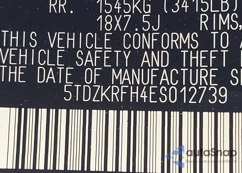 2014 Toyota Highlander Le Plus V6 z USA, uszkodzony, nr VIN 5TDZKRFH4ES012739